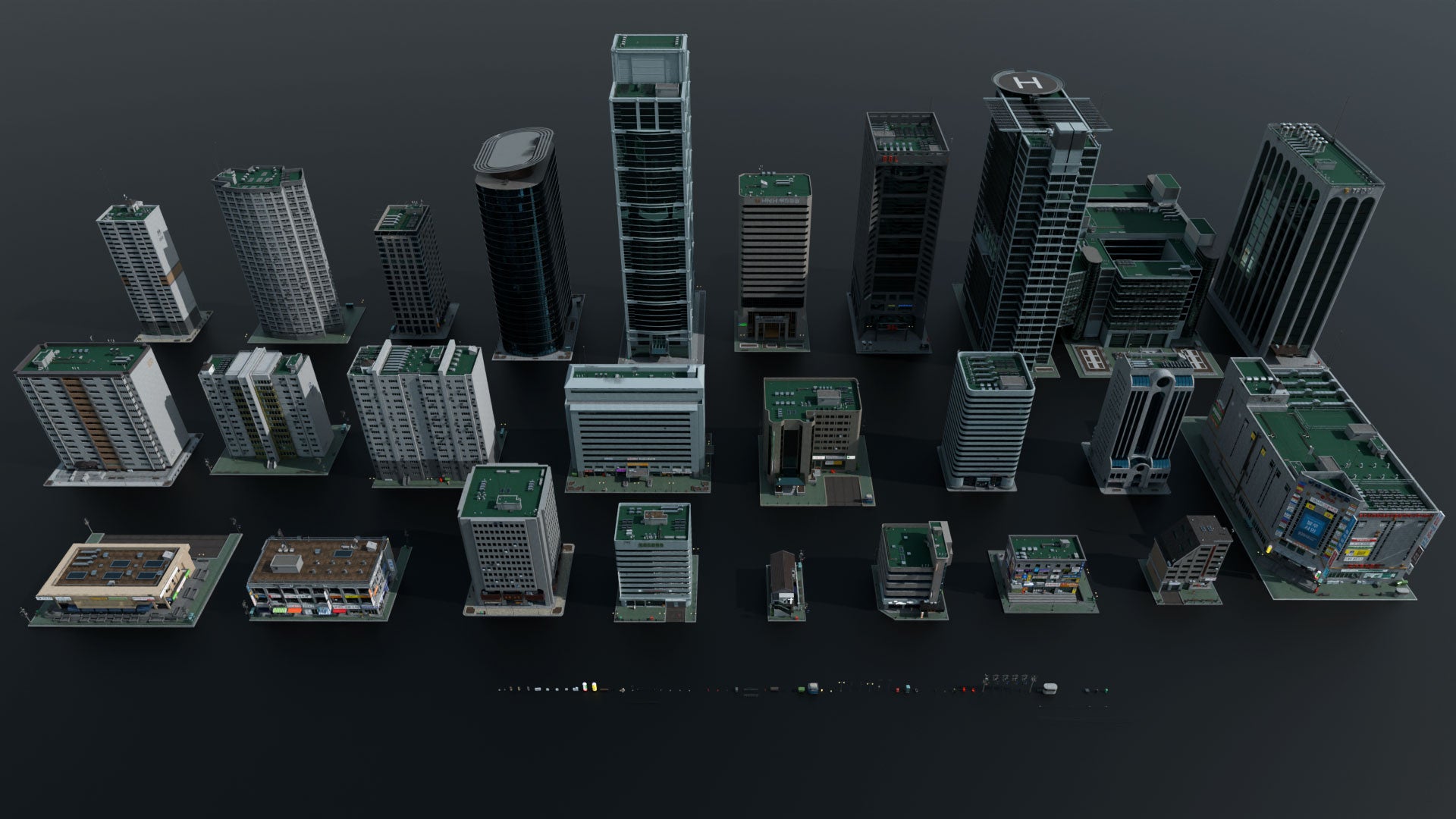 seoul 3d asset pack south korea building kit conceptize premium models church retail textures materials decals korean props videogames webcomics vfx visual effects