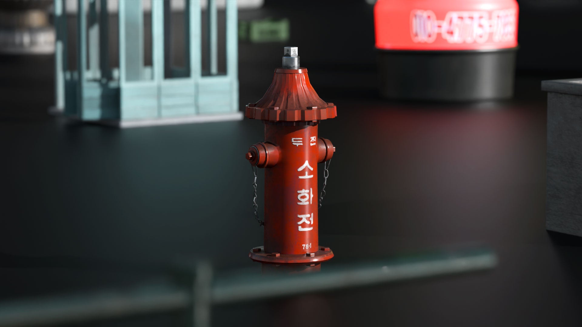 seoul 3d asset pack south korea fire hydrant kit conceptize premium models textures materials decals korean props videogames webcomics vfx visual effects