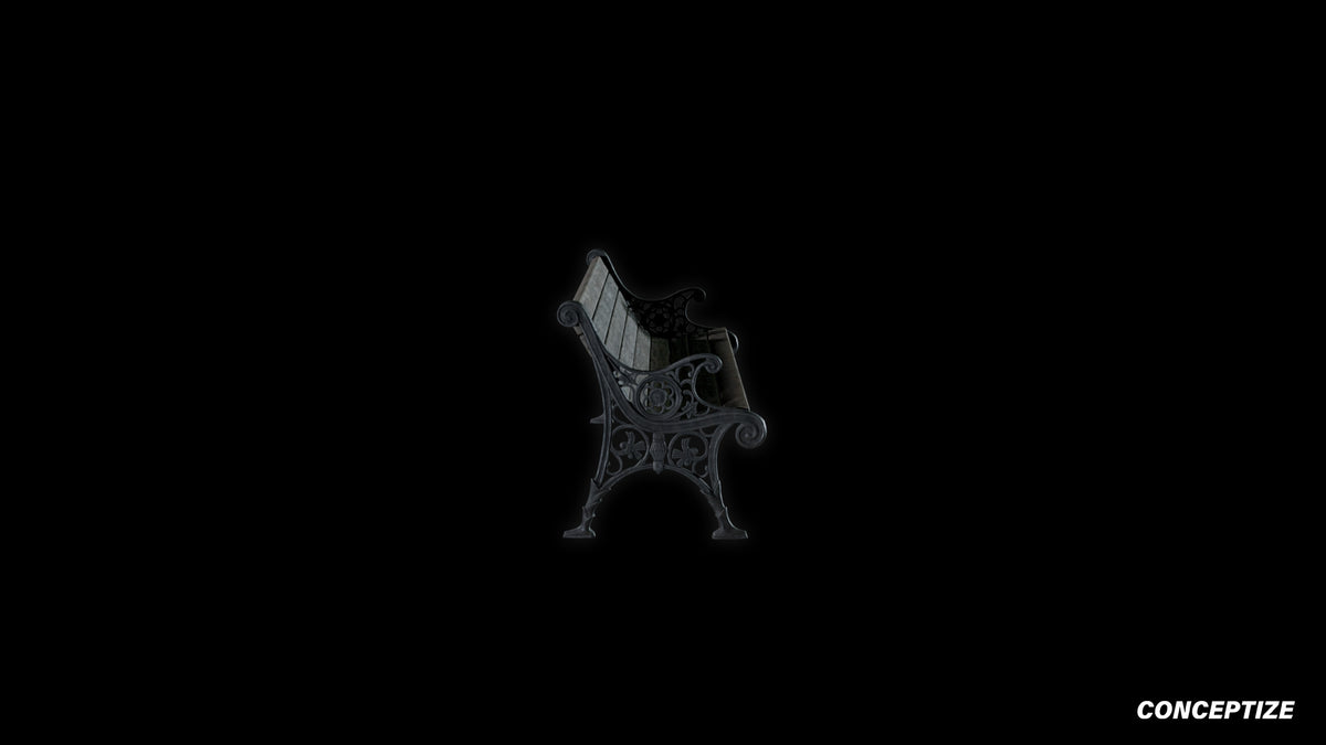 neo gothic bench meticulously handcrafted gothic 3D prop PBR textured asset Blender Maya 3ds Max Houdini Unreal Engine