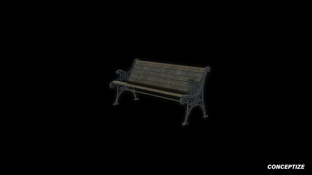 neo gothic bench meticulously handcrafted gothic 3D prop PBR textured asset Blender Maya 3ds Max Houdini Unreal Engine