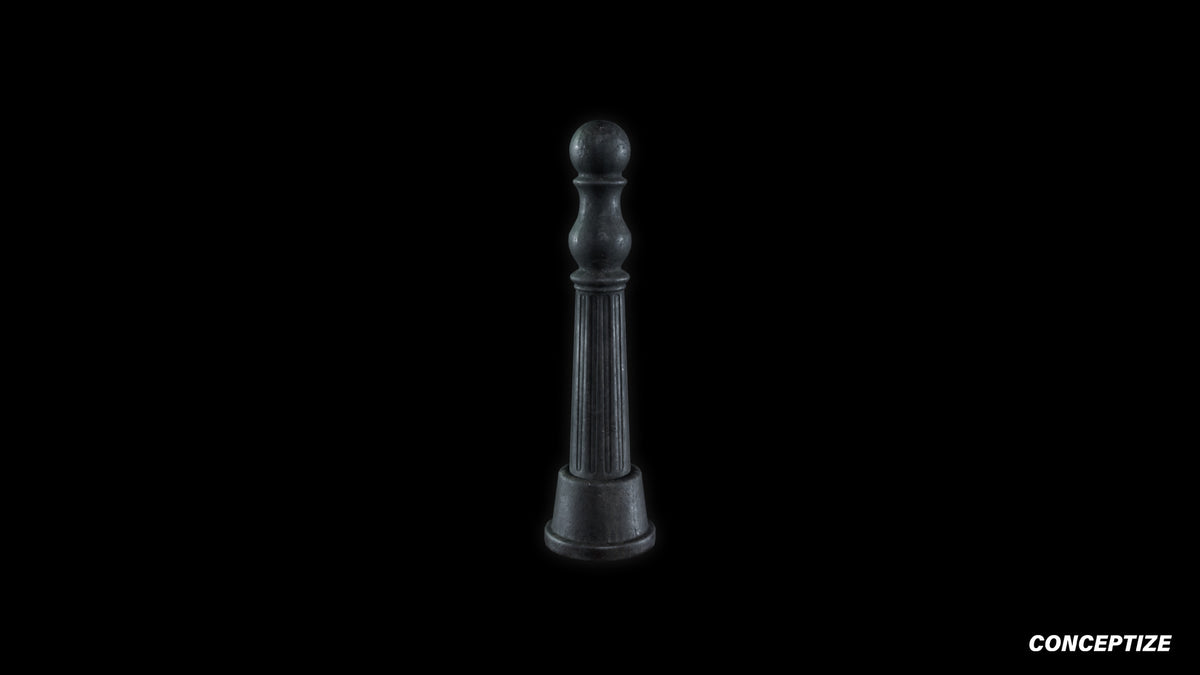 neo gothic bollard meticulously handcrafted gothic street 3D prop PBR asset Blender Maya 3ds Max Houdini Unreal Engine
