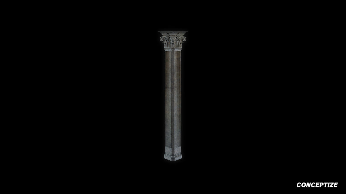 neo gothic column meticulously handcrafted gothic architectural 3D prop PBR asset Blender Maya 3ds Max Houdini Unreal Engine