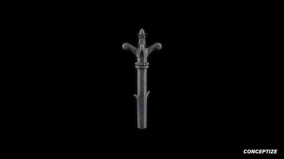 neo gothic finial meticulously handcrafted gothic rooftop ornament PBR 3D asset Blender Maya 3ds Max Houdini Unreal Engine