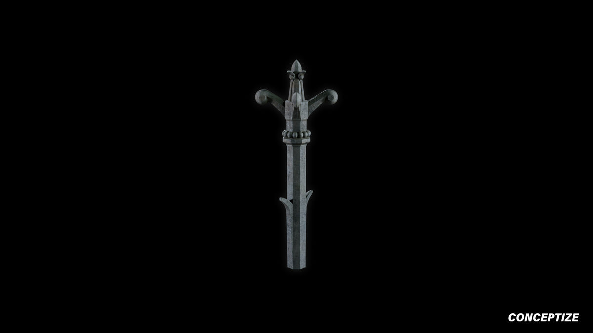 neo gothic finial meticulously handcrafted gothic rooftop ornament PBR 3D asset Blender Maya 3ds Max Houdini Unreal Engine