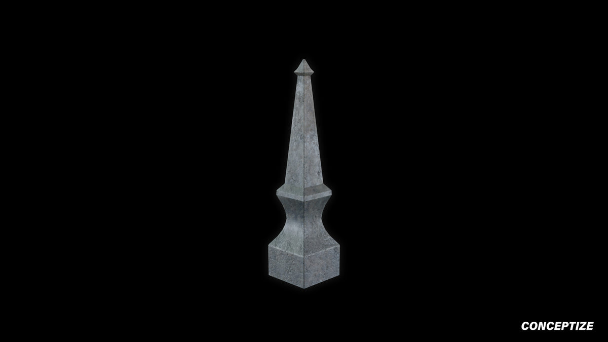 neo gothic finial meticulously handcrafted gothic rooftop ornament PBR 3D asset Blender Maya 3ds Max Houdini Unreal Engine