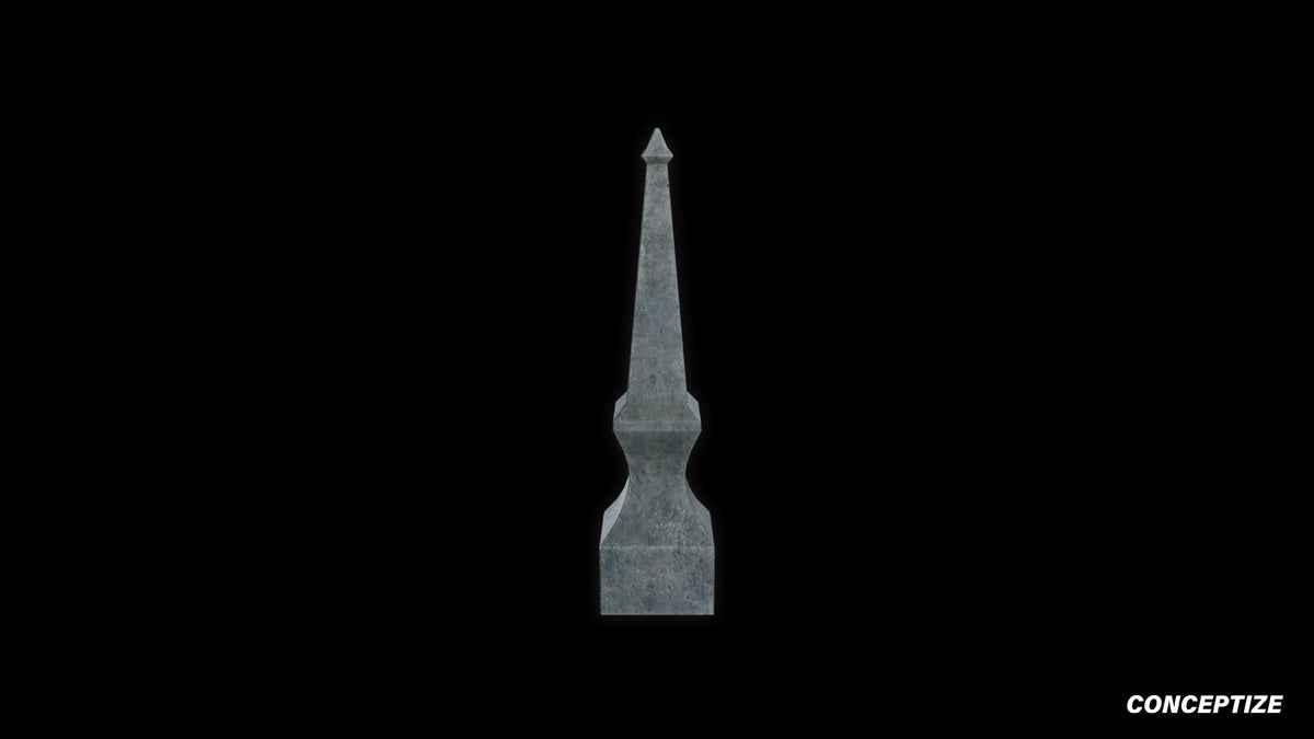 neo gothic finial meticulously handcrafted gothic rooftop ornament PBR 3D asset Blender Maya 3ds Max Houdini Unreal Engine