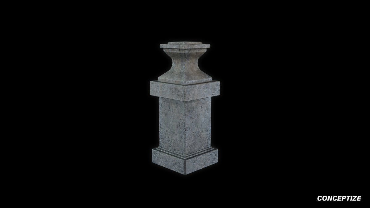 neo gothic pedestal meticulously handcrafted gothic architectural 3D prop PBR asset Blender Maya 3ds Max Houdini Unreal Engine
