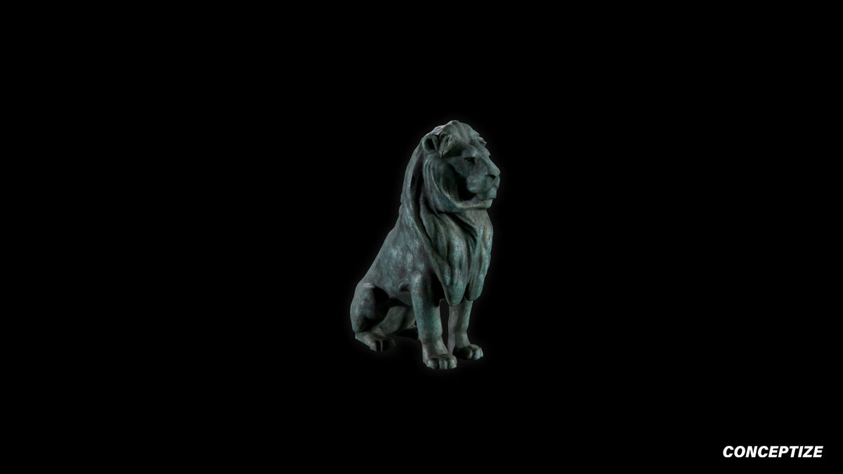 neo gothic lion statue meticulously handcrafted gothic sculpture 3D prop PBR asset Blender Maya 3ds Max Houdini Unreal Engine