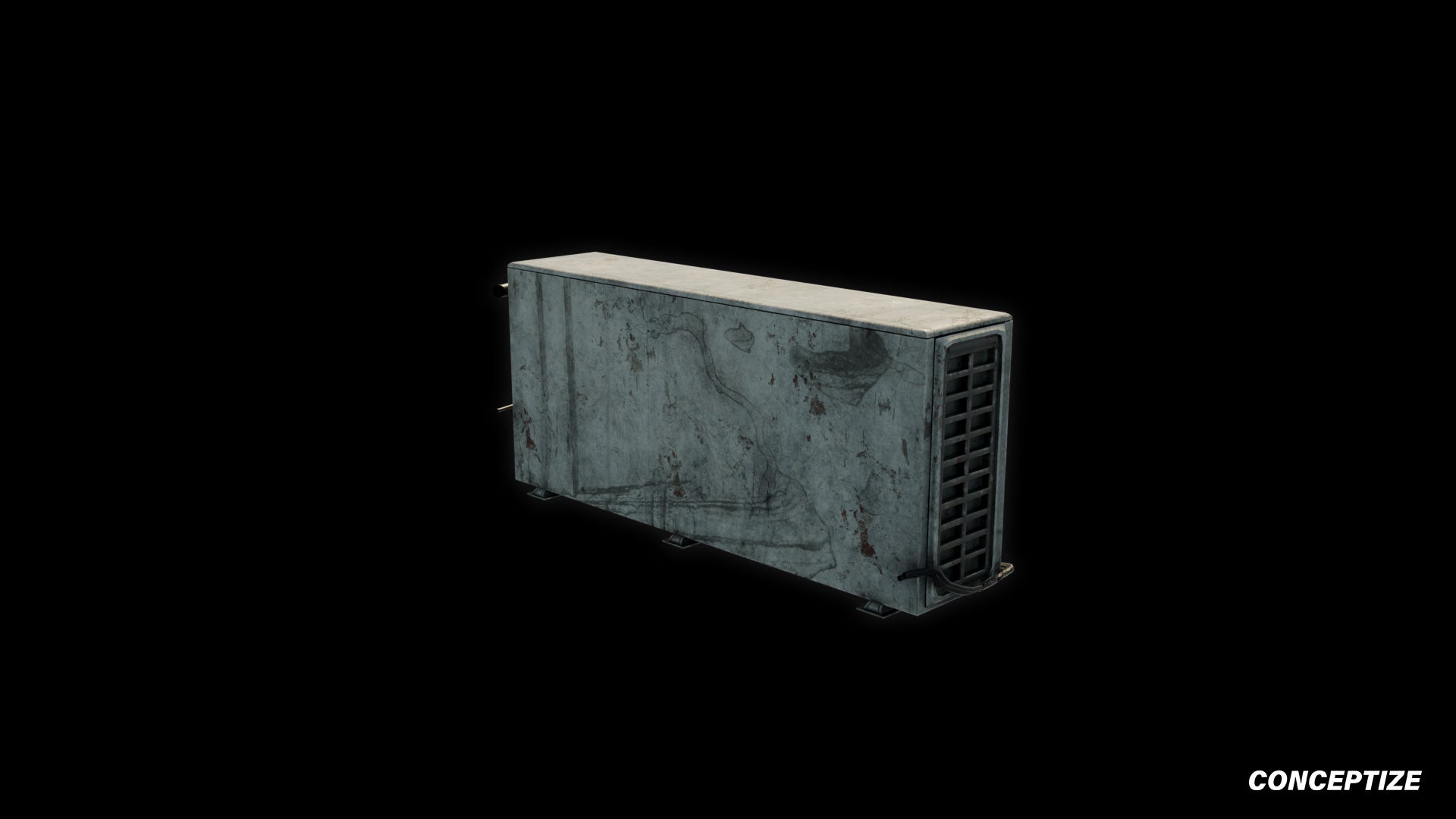seoul air conditioner 3d asset pbr blender unreal engine korean urban prop