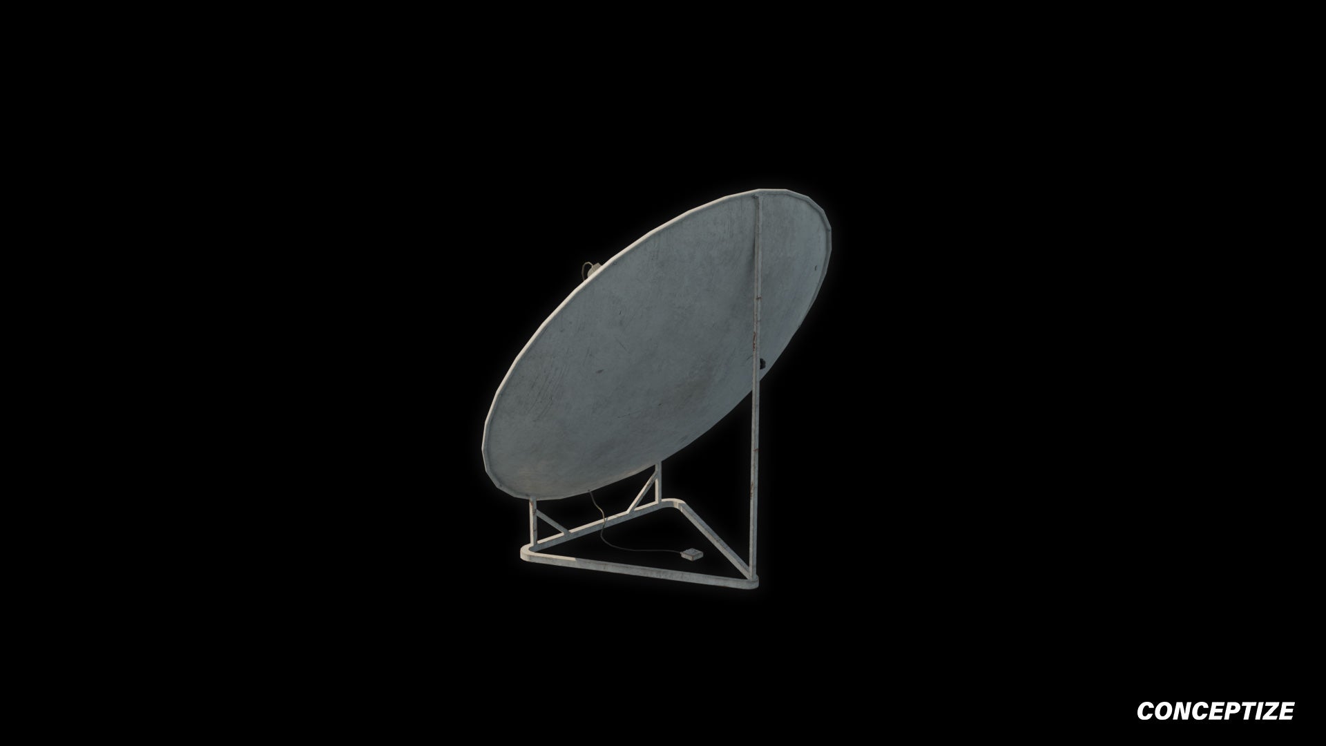 seoul antenna dish 3d asset pbr blender unreal engine rooftop balcony urban prop