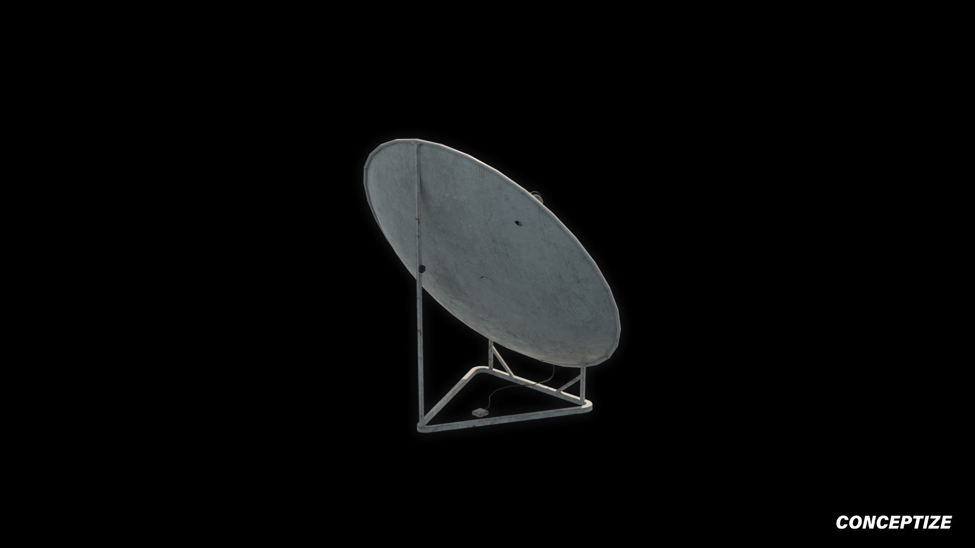 seoul antenna dish 3d asset pbr blender unreal engine rooftop balcony urban prop