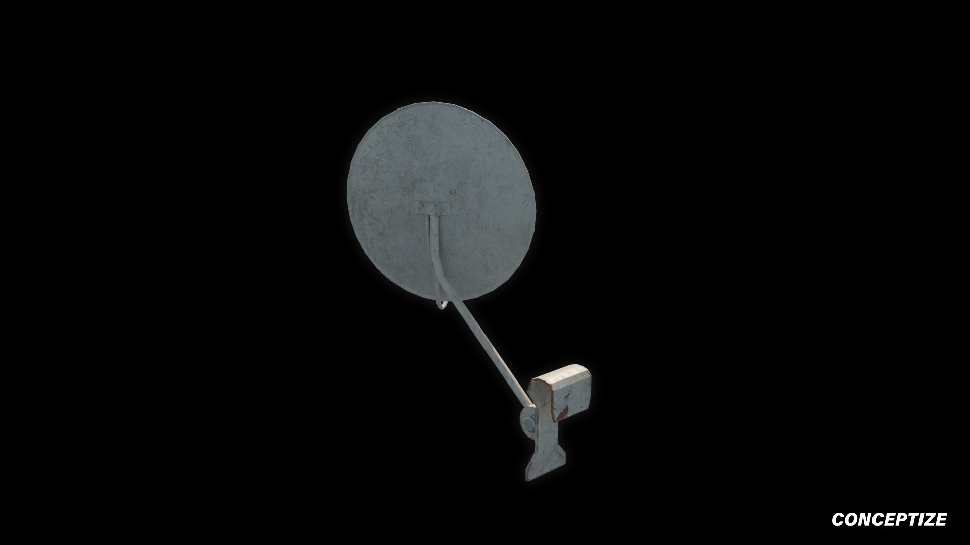 seoul antenna dish 3d asset pbr blender unreal engine rooftop balcony urban prop