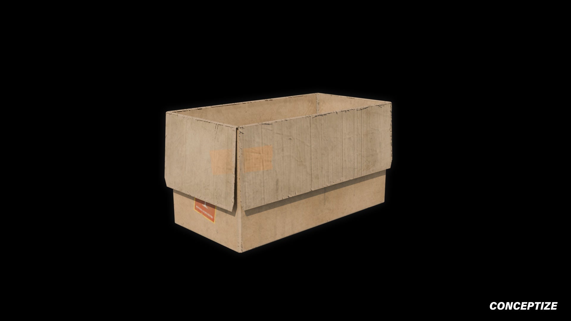 cardboard box 3d asset pbr blender unreal engine seoul urban packaging prop