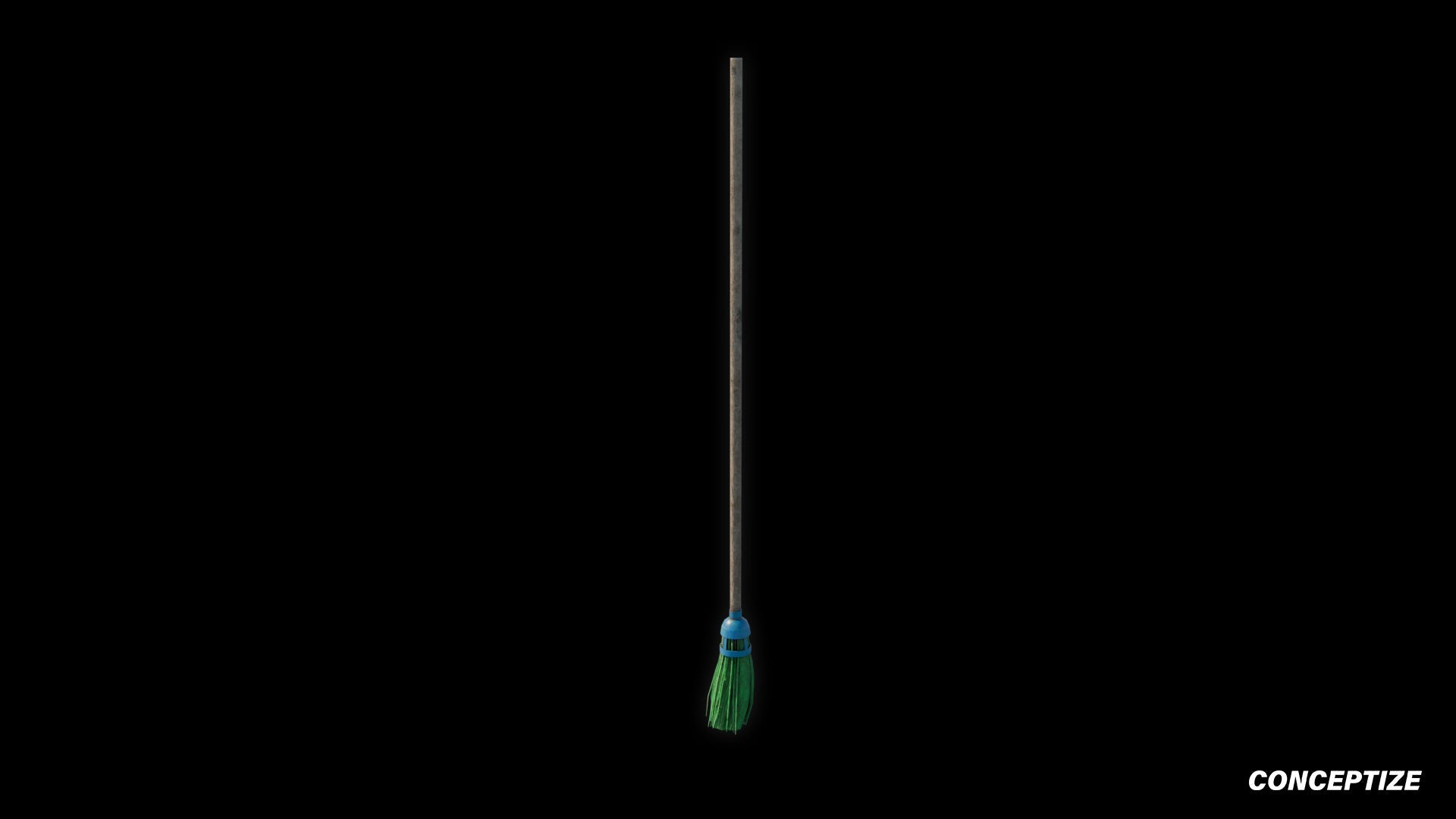 cleaning broom 3d asset pbr blender unreal engine seoul urban street household prop