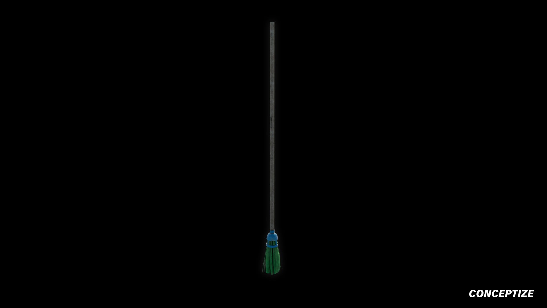 cleaning broom 3d asset pbr blender unreal engine seoul urban street household prop