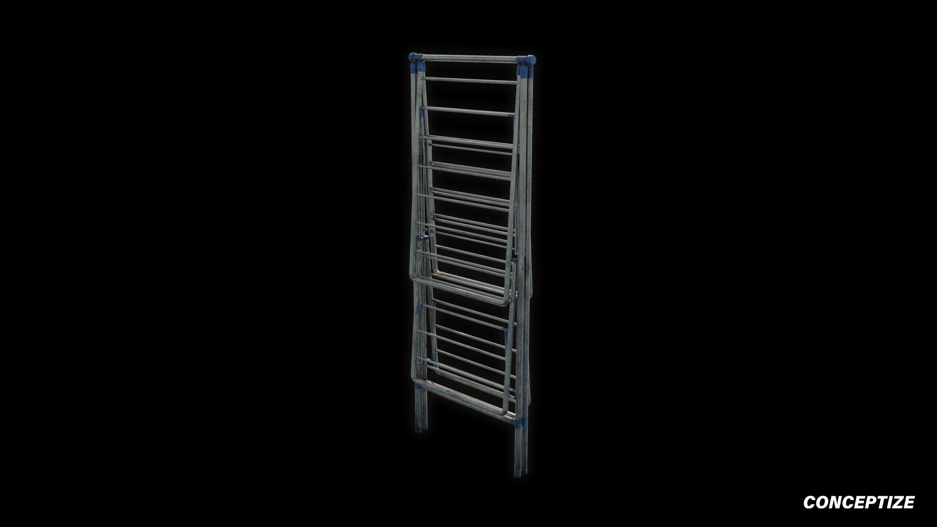 drying rack meticulously handcrafted 3d asset pbr blender unreal engine seoul urban apartment Conceptize furniture prop