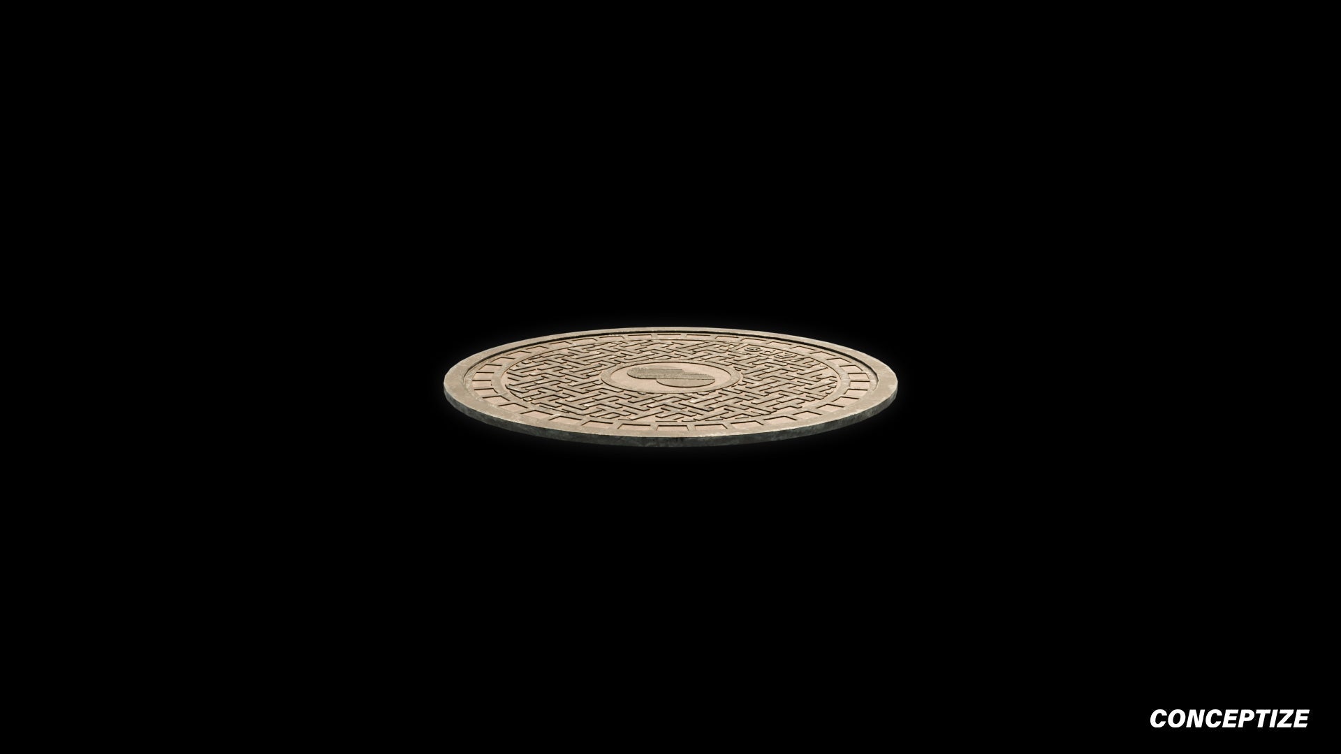 korean manhole meticulously handcrafted 3d asset pbr blender unreal engine seoul urban Conceptize street infrastructure prop