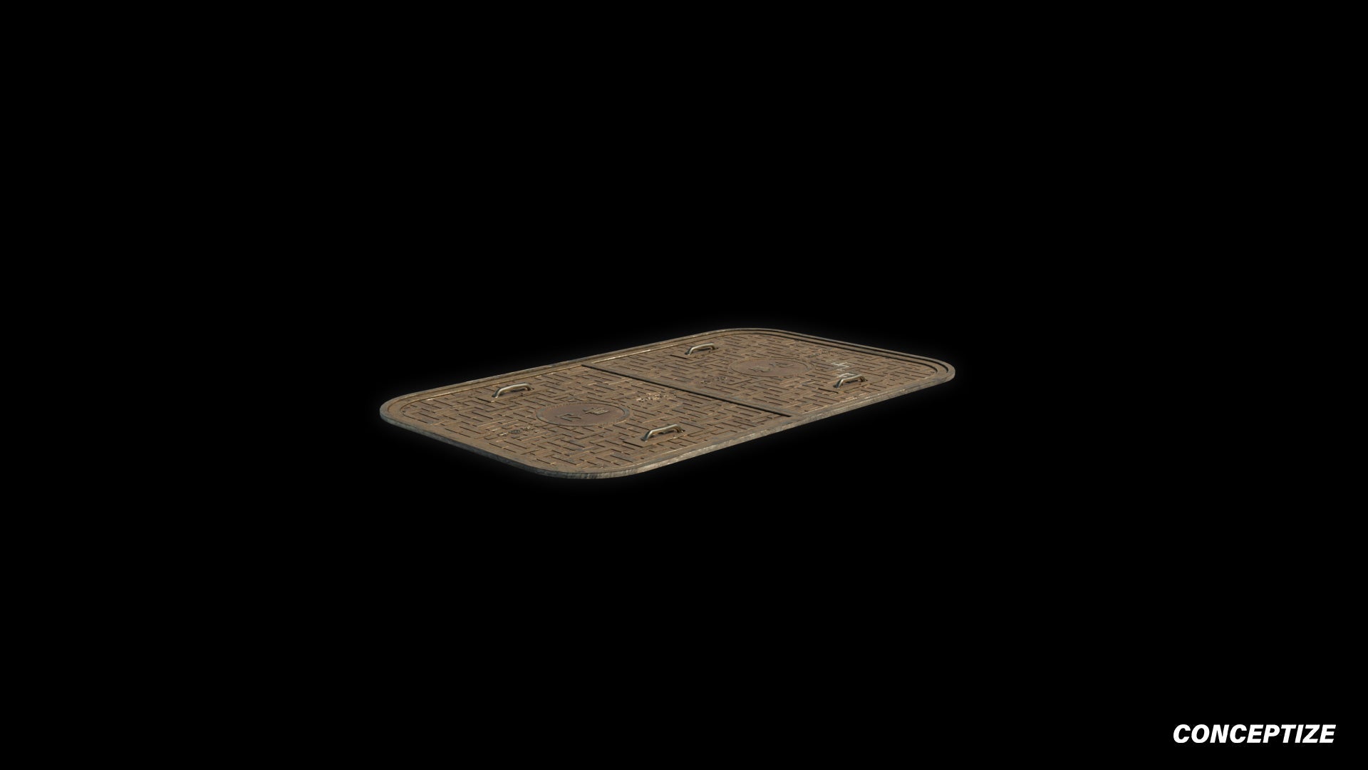 korean manhole meticulously handcrafted 3d asset pbr blender unreal engine seoul urban Conceptize street infrastructure prop