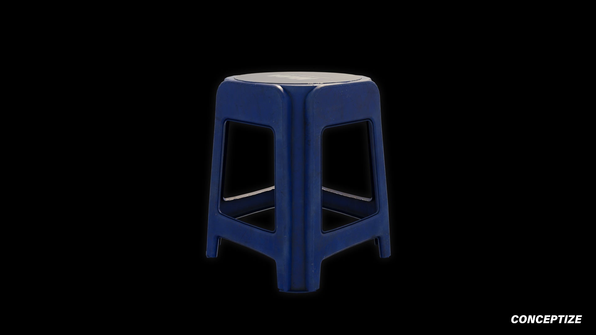terrace plastic stool meticulously handcrafted 3d asset pbr blender unreal engine seoul urban Conceptize outdoor furniture prop