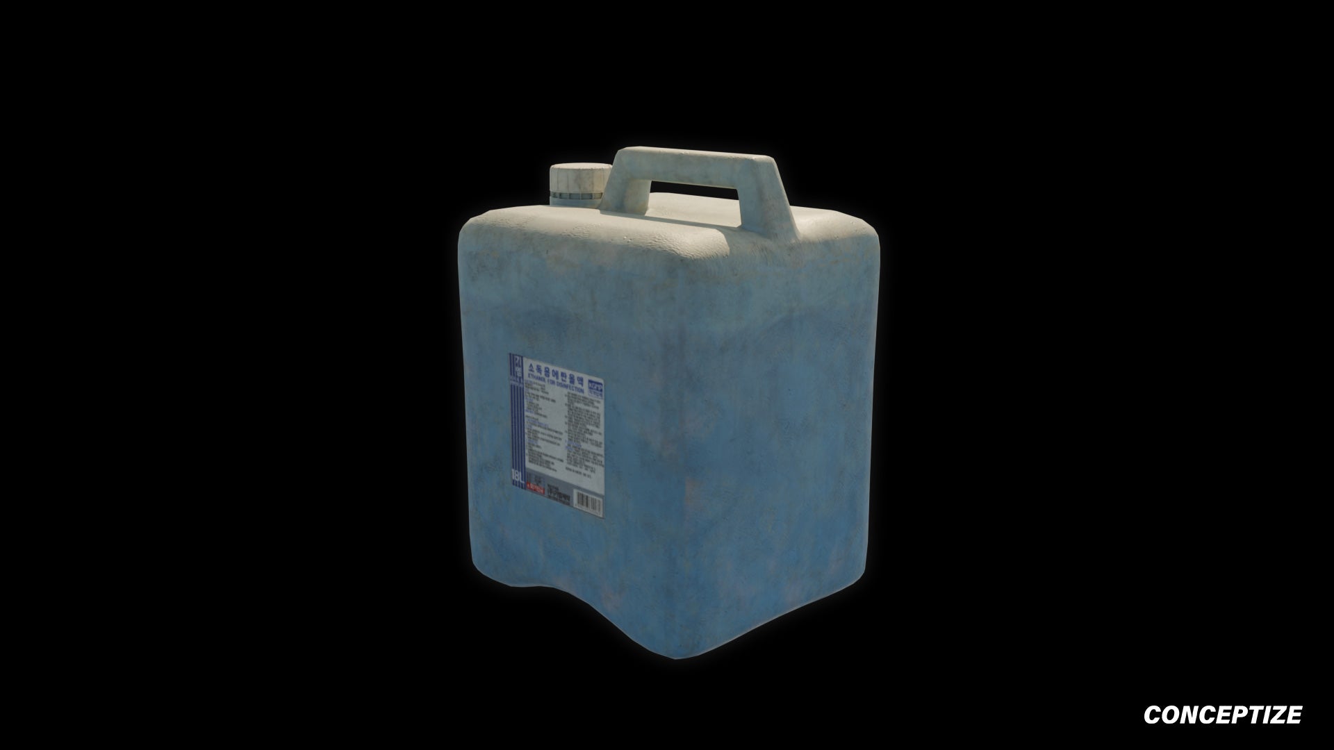 Water bottle meticulously handcrafted 3d asset pbr textures blender unreal engine prop conceptize