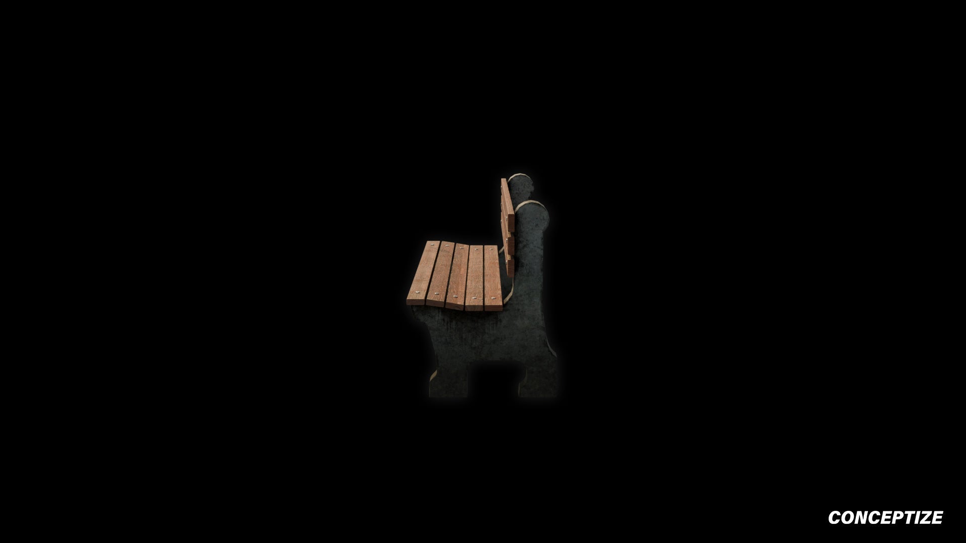 American classic bench meticulously handcrafted PBR textured 3D asset optimized Blender Unreal Engine urban park street public space environments