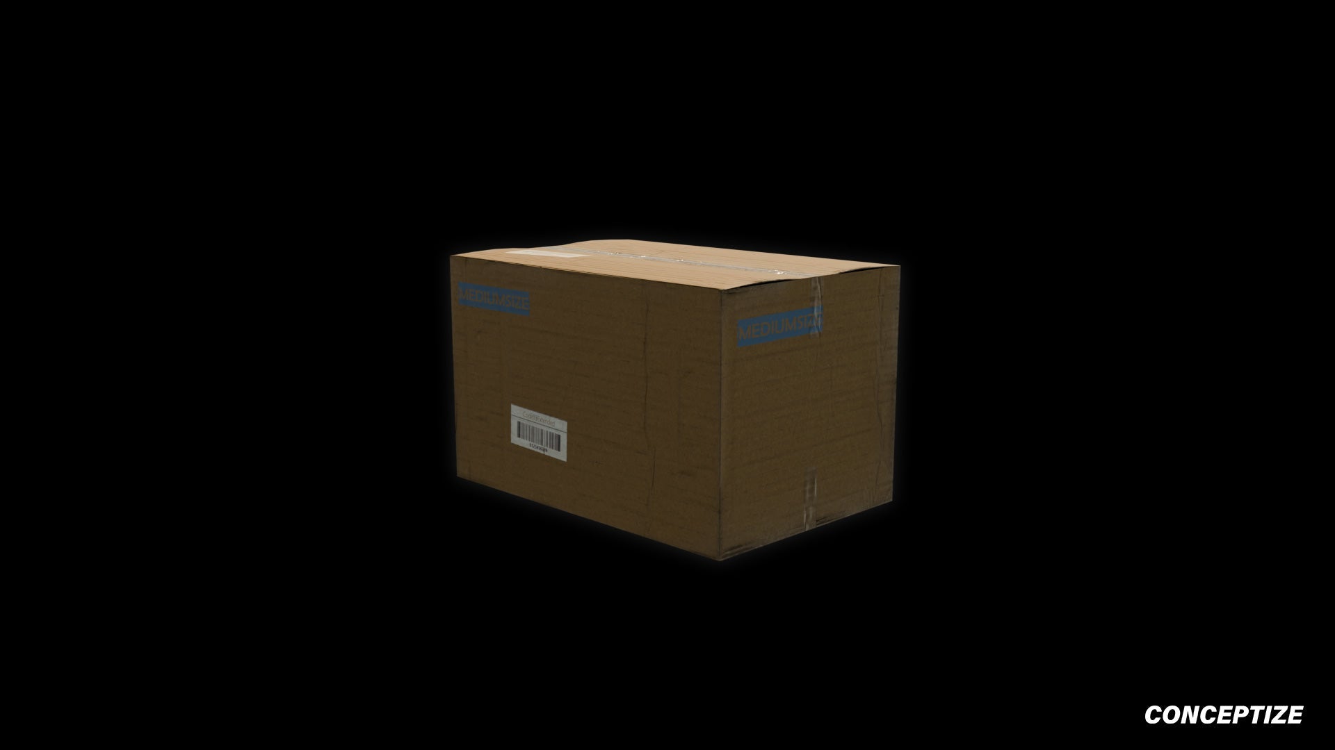 Open cardboard box meticulously handcrafted PBR textured 3D asset optimized Blender Unreal Engine urban streetscapes alleyways sidewalks high detail