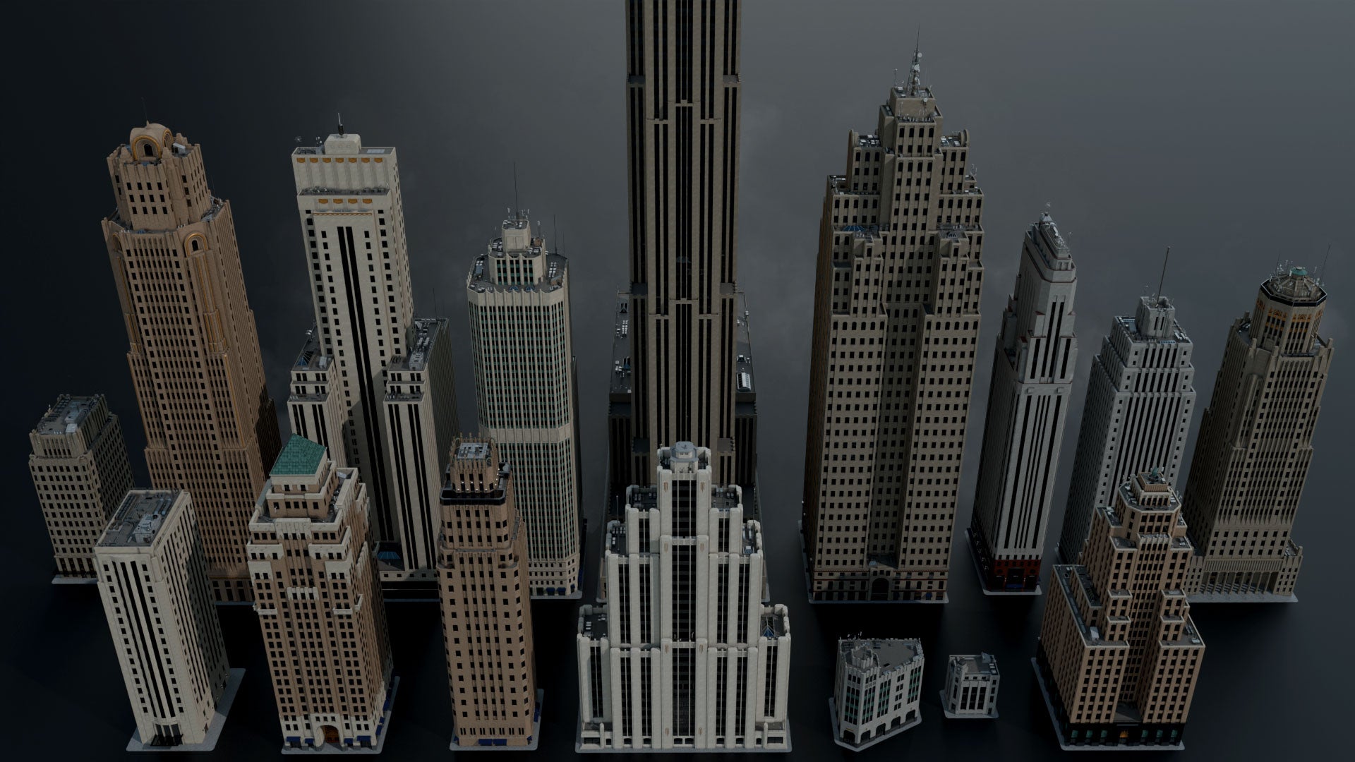 art deco 3d asset kit kitbash3d conceptize 3d pack