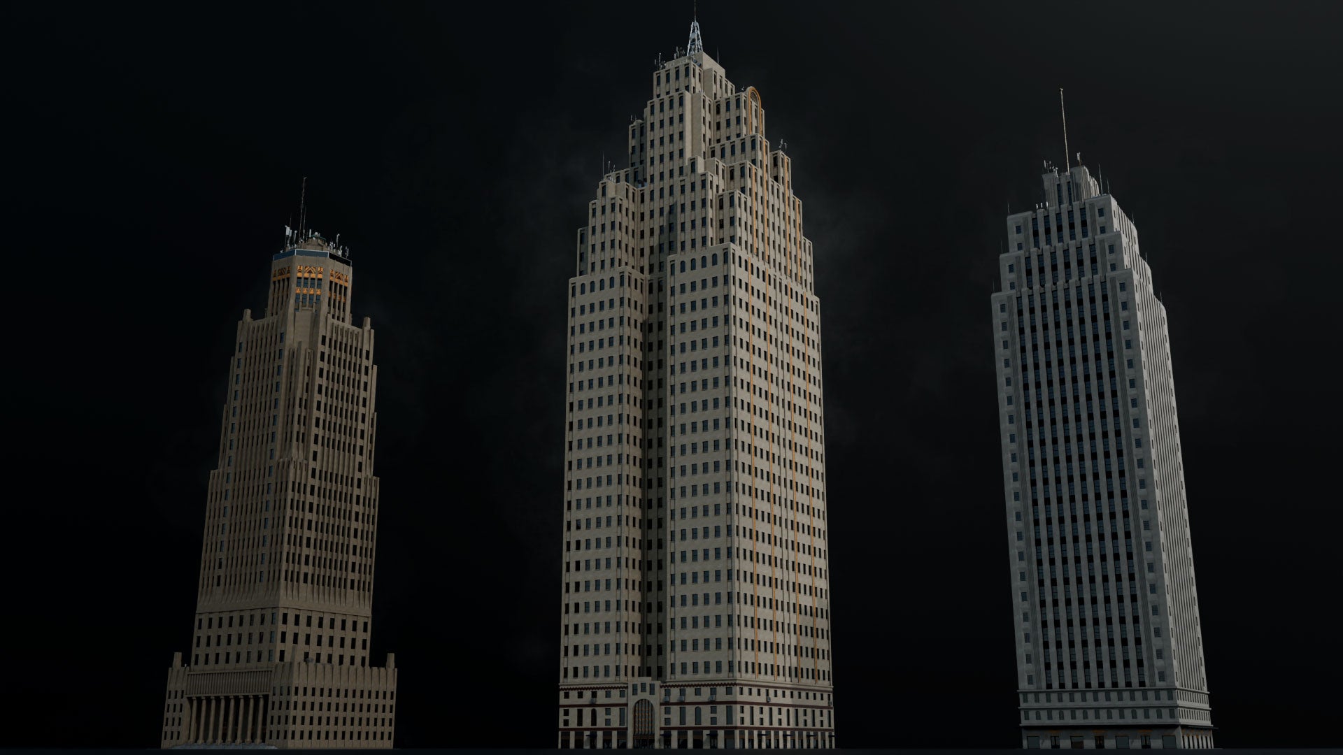 art deco 3d asset kit kitbash3d conceptize 3d pack
