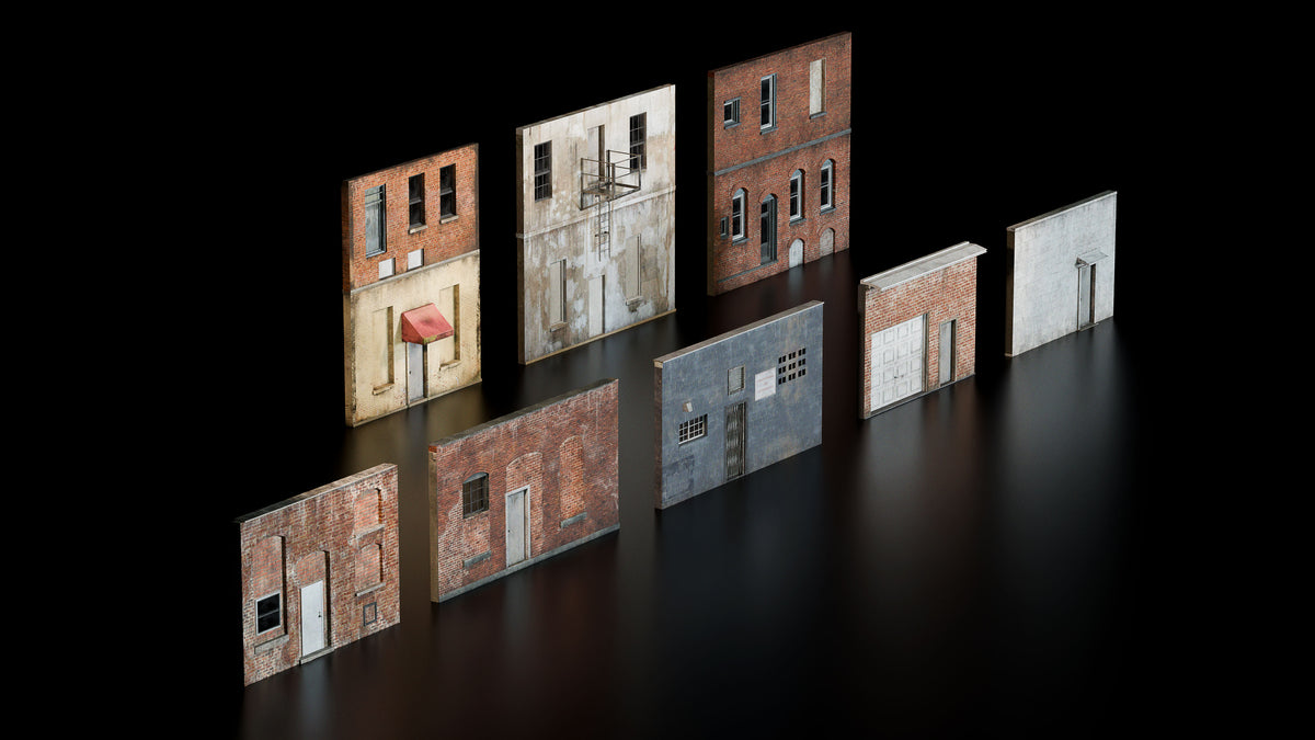 main street modular hero 3d assets pack for small town america part 2 by conceptize pubs coffee shop retail stores classic americana all models