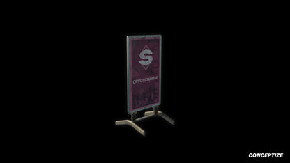 street sign sandwich board a board japanese street prop cyberpunk