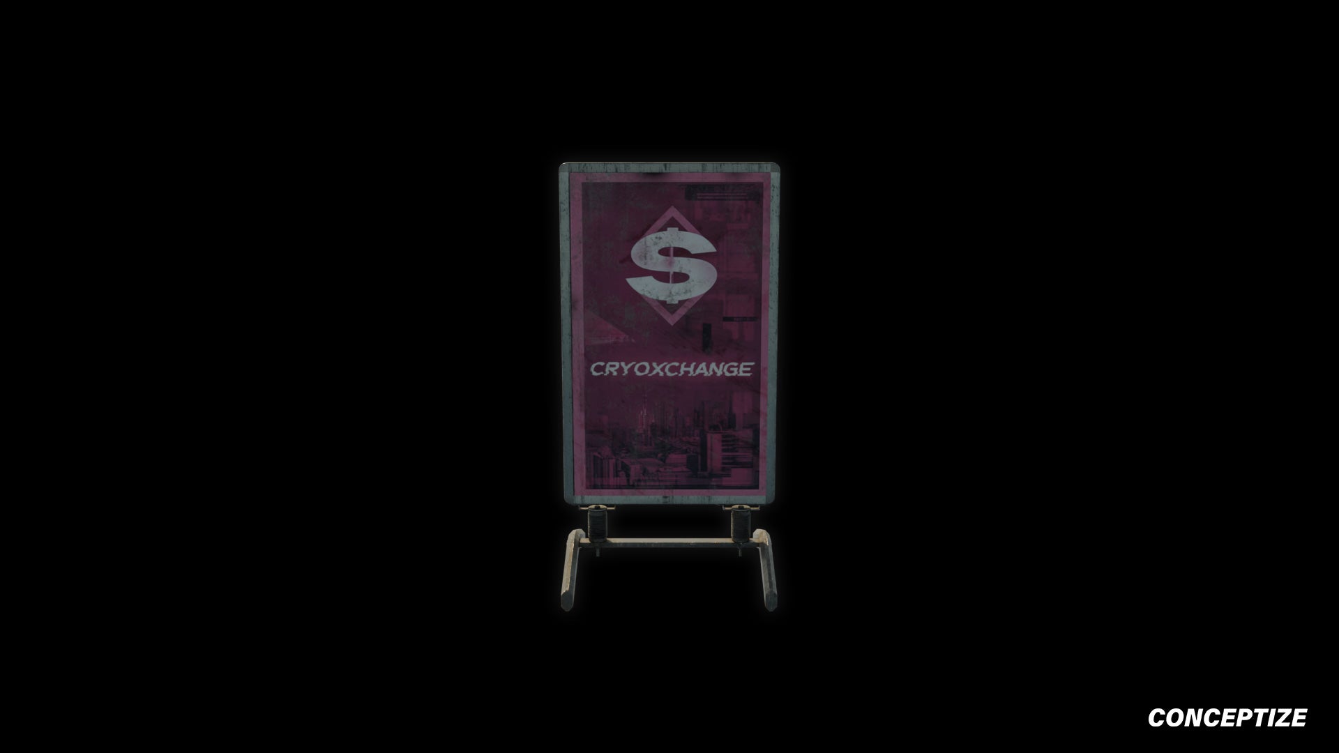 street sign sandwich board a board japanese street prop cyberpunk