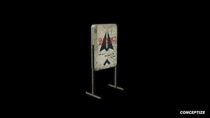street sign sandwich board a board japanese street prop cyberpunk