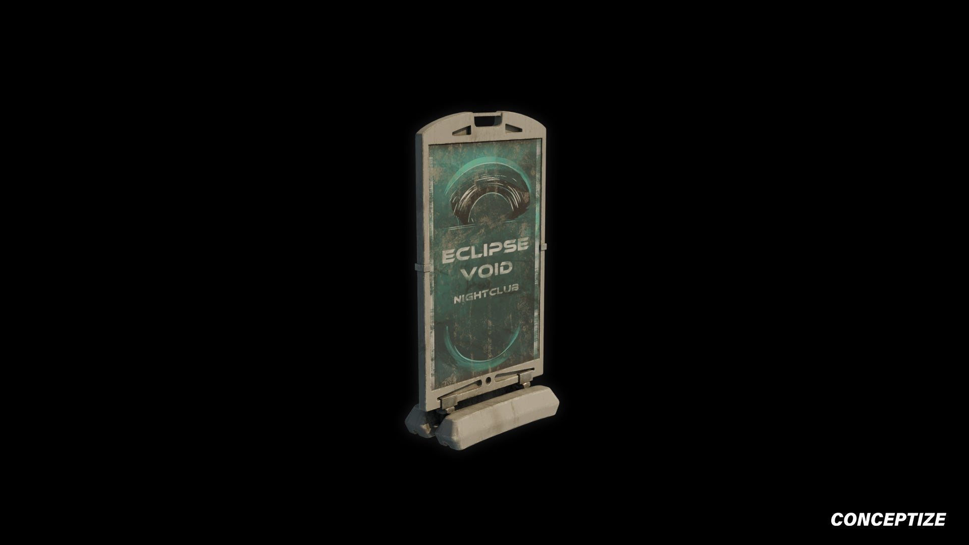 street sign sandwich board a board japanese street prop cyberpunk