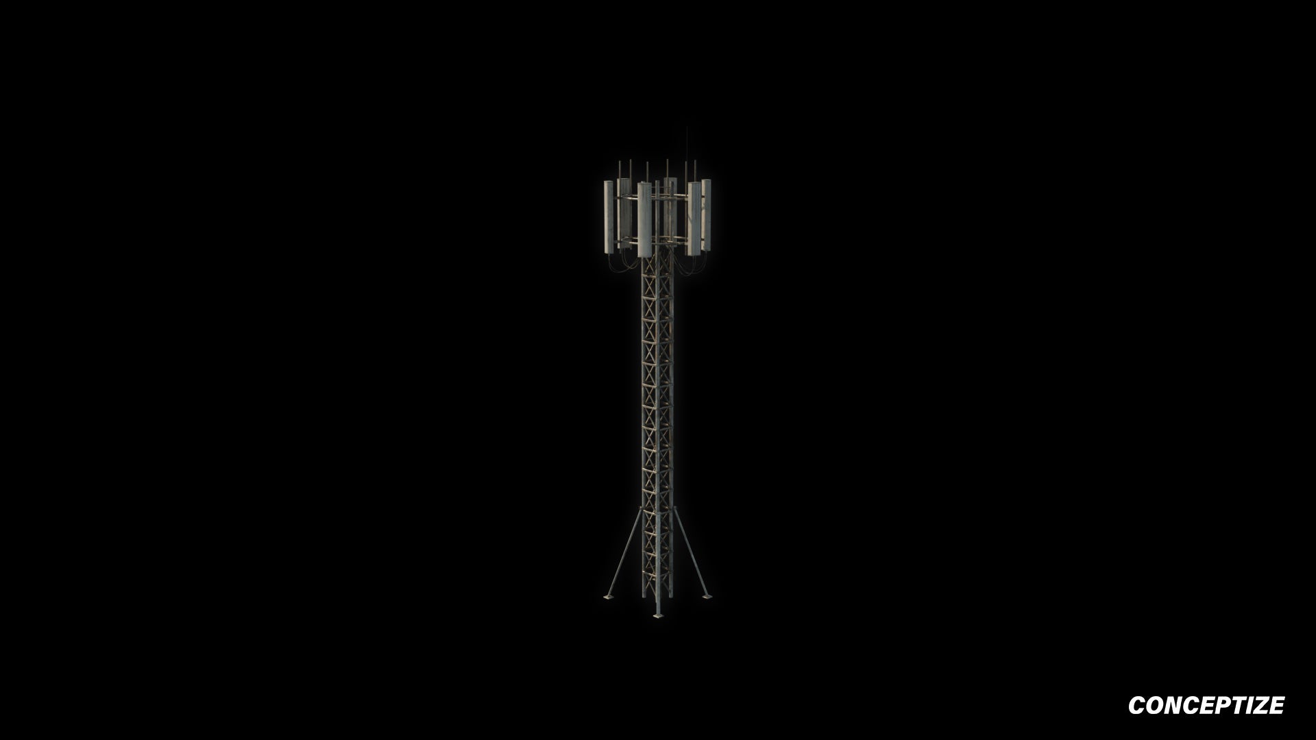 sector antennas panel antenna 3d premium handcrafted 3d asset cyberpunk prop videogames vfx film