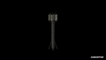 sector antennas panel antenna 3d premium handcrafted 3d asset cyberpunk prop videogames vfx film