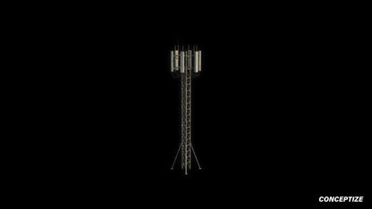 sector antennas panel antenna 3d premium handcrafted 3d asset cyberpunk prop videogames vfx film