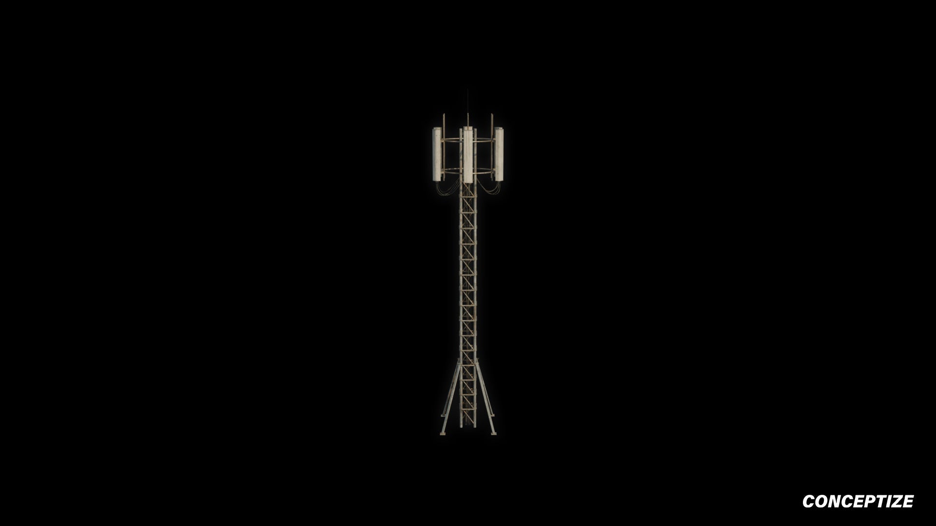 sector antennas panel antenna 3d premium handcrafted 3d asset cyberpunk prop videogames vfx film