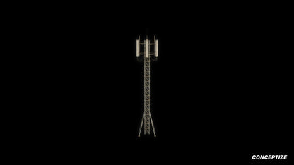 sector antennas panel antenna 3d premium handcrafted 3d asset cyberpunk prop videogames vfx film