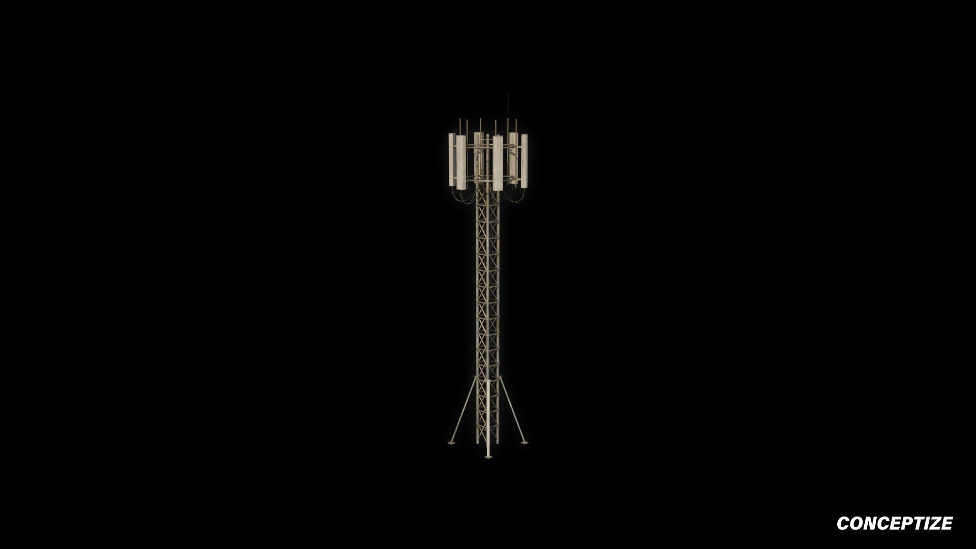 sector antennas panel antenna 3d premium handcrafted 3d asset cyberpunk prop videogames vfx film