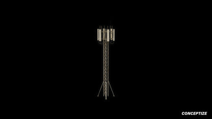 sector antennas panel antenna 3d premium handcrafted 3d asset cyberpunk prop videogames vfx film