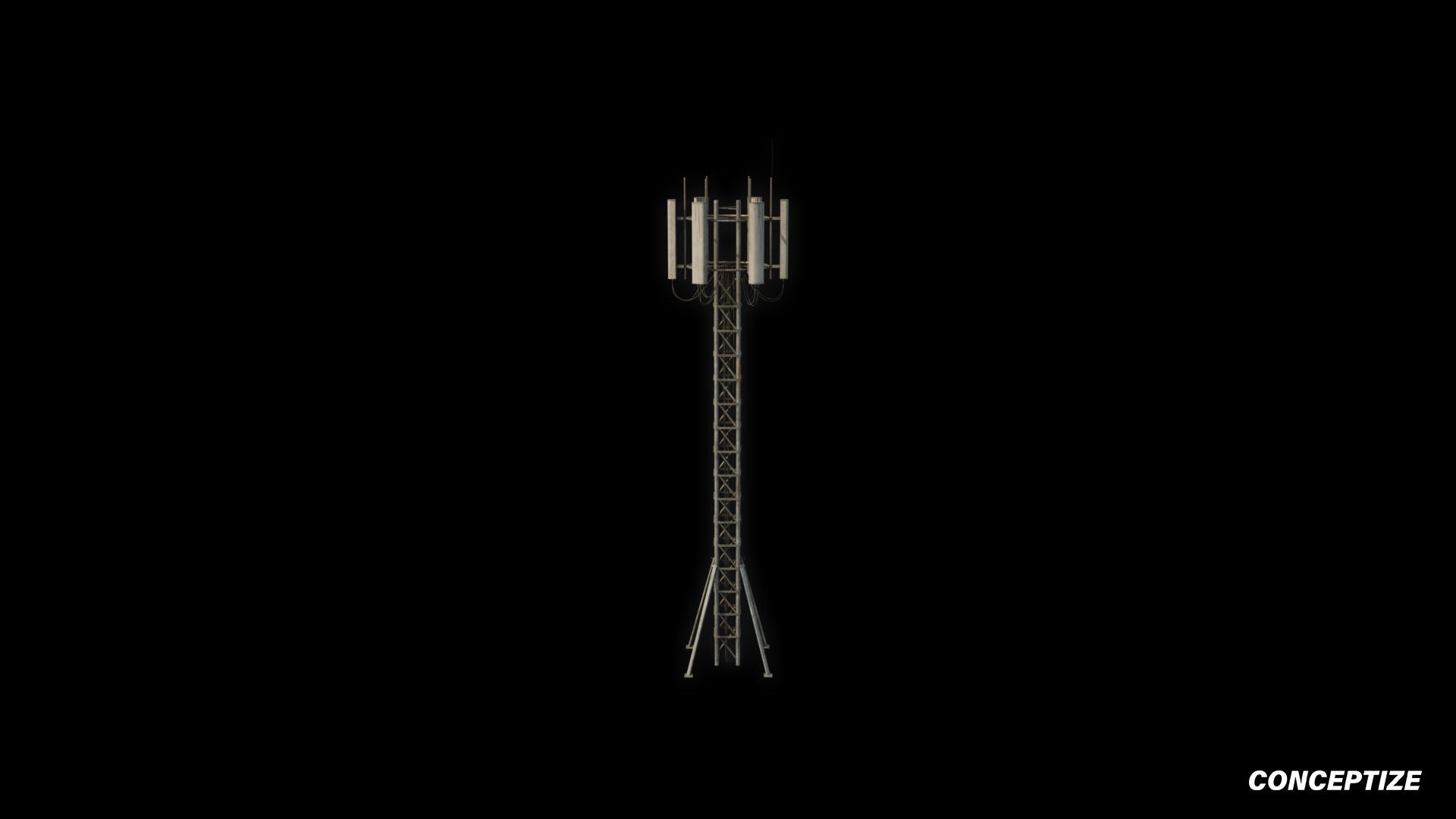 sector antennas panel antenna 3d premium handcrafted 3d asset cyberpunk prop videogames vfx film