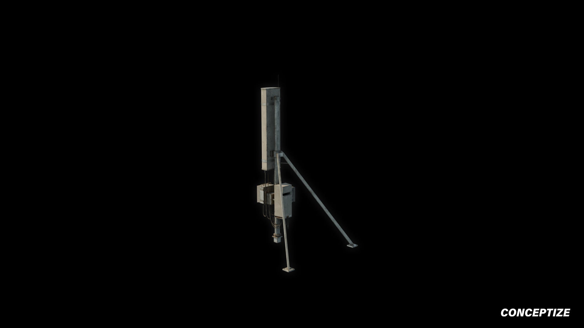 sector antennas panel antenna 3d premium handcrafted 3d asset cyberpunk prop videogames vfx film