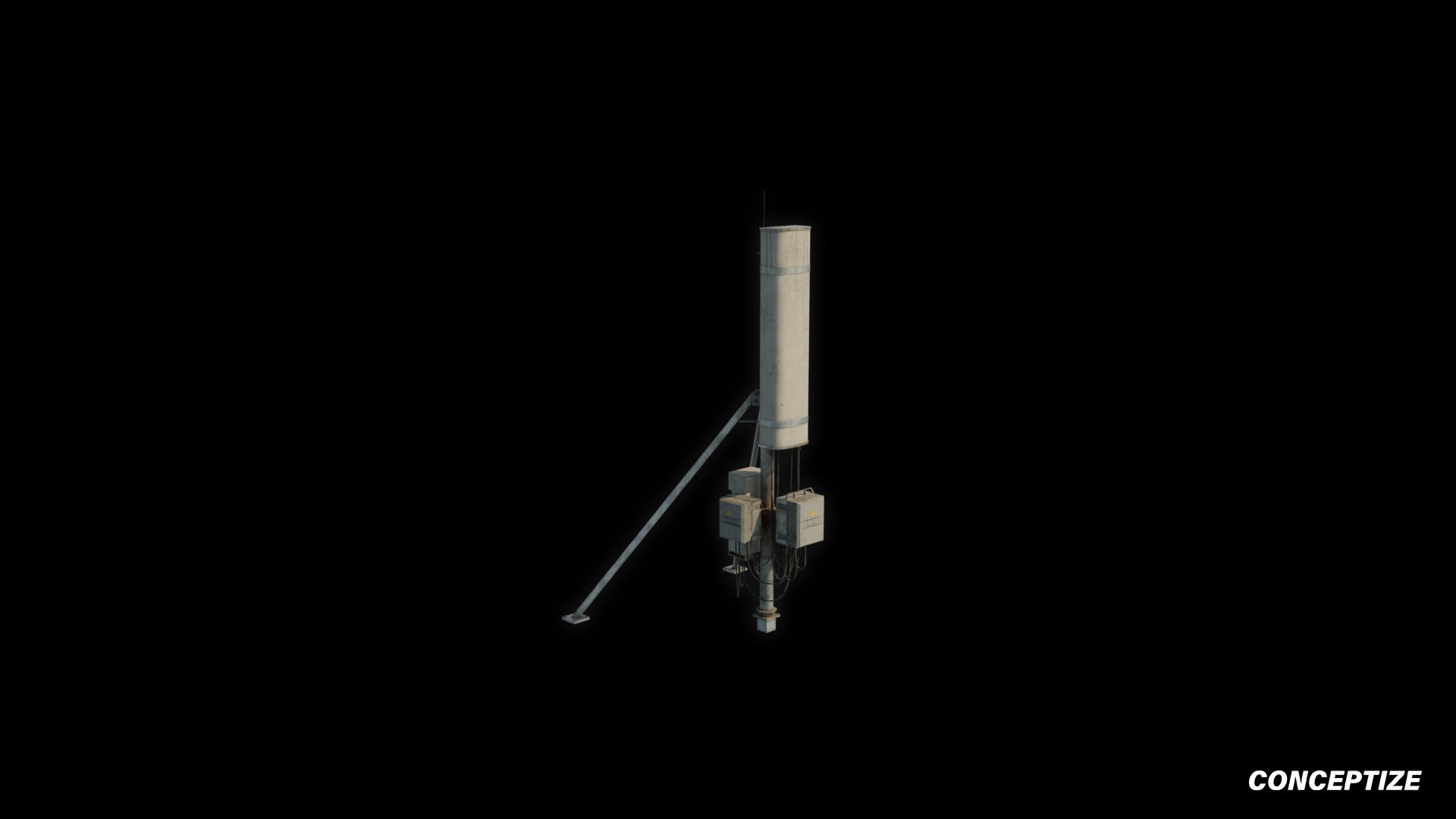 sector antennas panel antenna 3d premium handcrafted 3d asset cyberpunk prop videogames vfx film