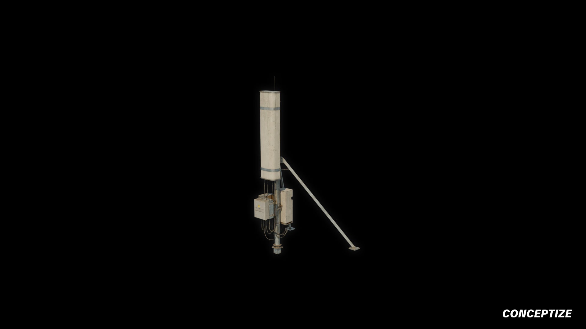 sector antennas panel antenna 3d premium handcrafted 3d asset cyberpunk prop videogames vfx film