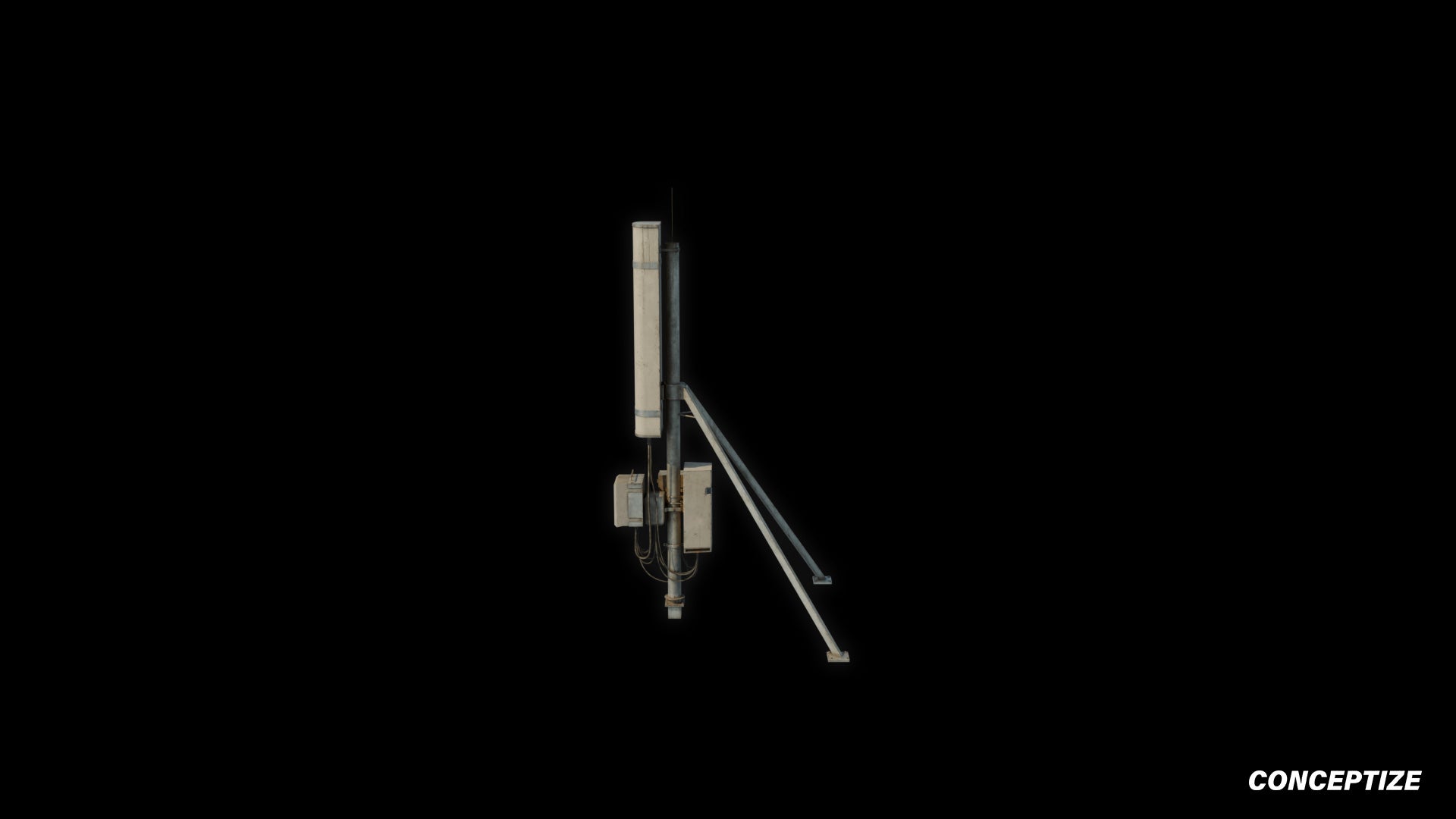 sector antennas panel antenna 3d premium handcrafted 3d asset cyberpunk prop videogames vfx film