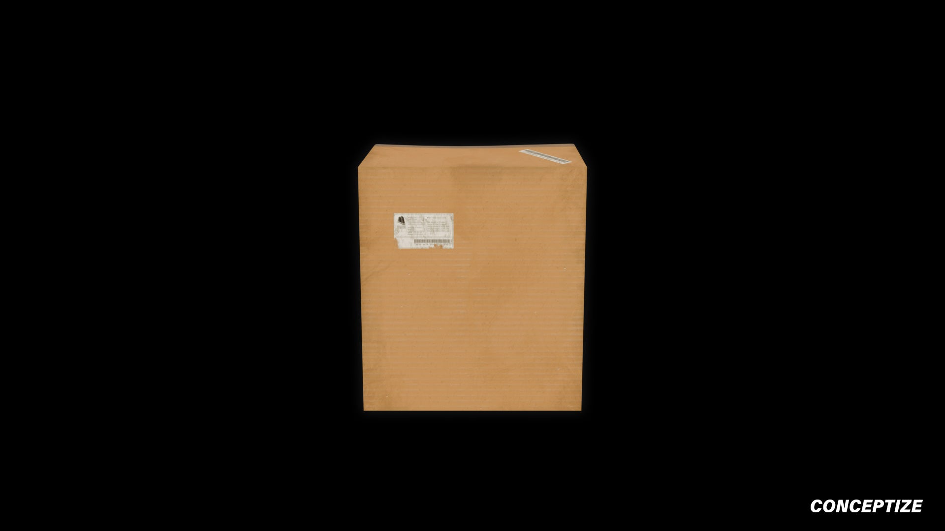 Cardbox 3D model realistic packaging prop PBR textured optimized for Blender Unreal Engine product visualization warehouse scenes urban environments