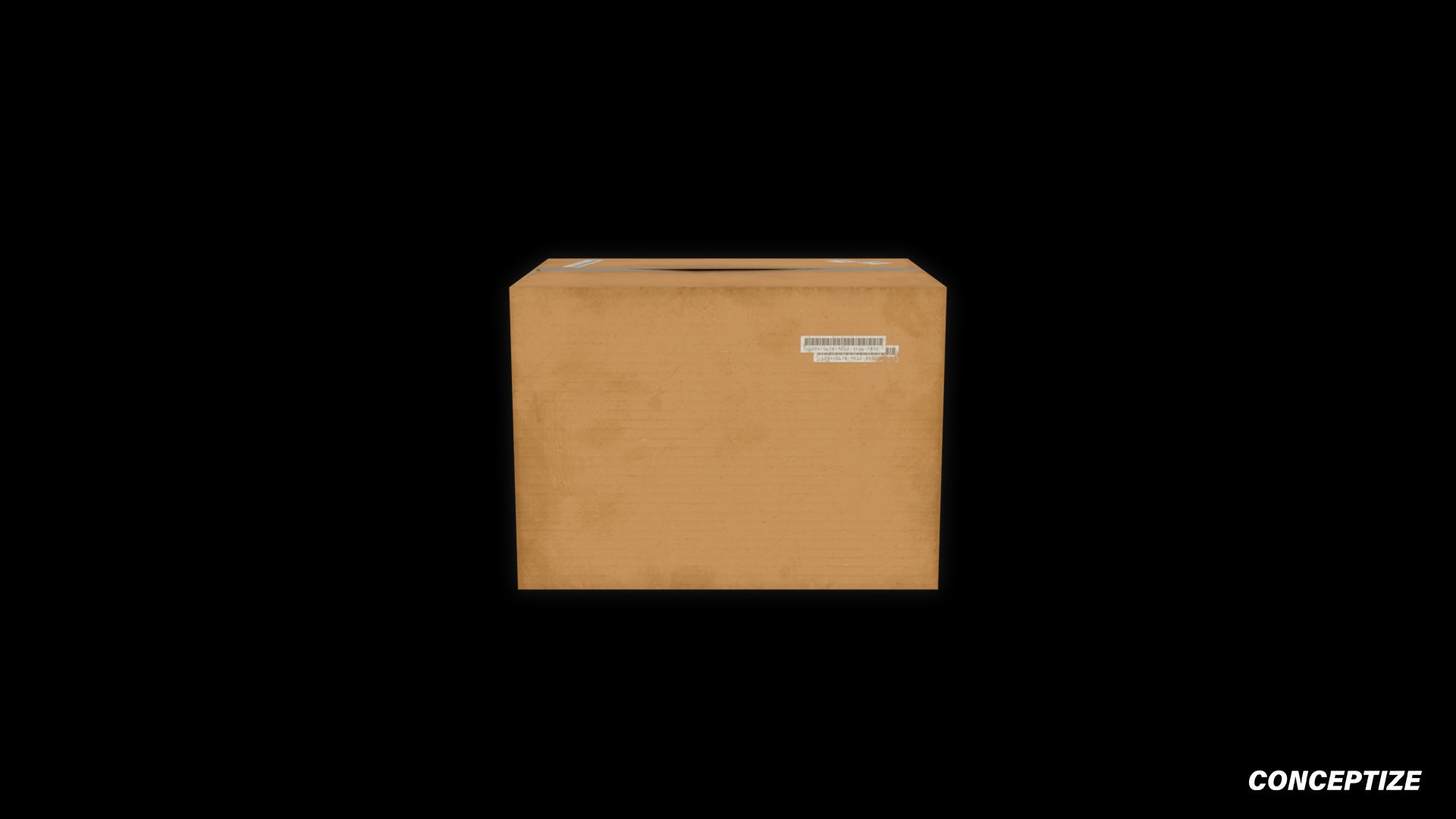 Cardbox 3D model realistic packaging prop PBR textured optimized for Blender Unreal Engine product visualization warehouse scenes urban environments