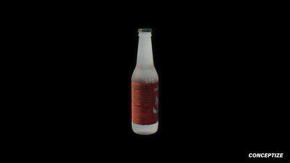 Cola bottle 3D model realistic beverage prop PBR textured optimized for Blender Unreal Engine product visualization advertising supermarket environments