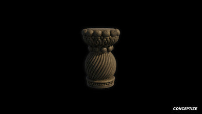 Handcrafted column 3D model Blade Runner inspired prop PBR textured optimized for Blender Unreal Engine sci fi architectural visualization