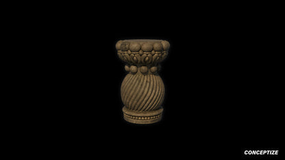 Handcrafted column 3D model Blade Runner inspired prop PBR textured optimized for Blender Unreal Engine sci fi architectural visualization